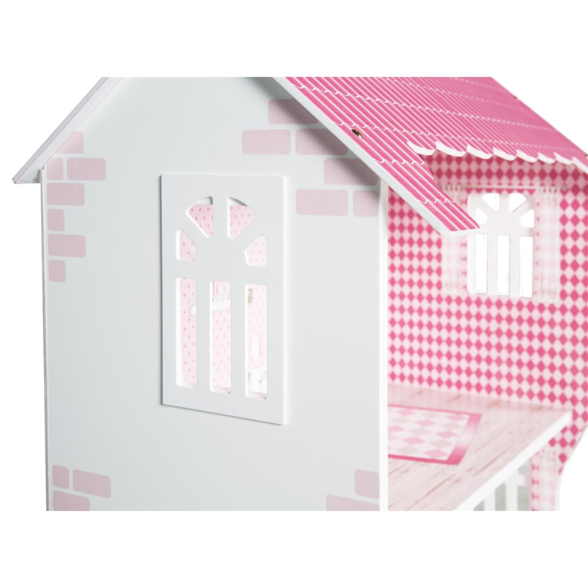 rosa/weiß & gut, Spielregal 64,99 B-Ware - Spielzeug, roba Puppenhaus für inkl. € sehr Aufbewahrungsbox