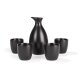 ERNESTO® Sake-Set, 5-teilig, Steingut (Schwarz) - B-Ware sehr gut