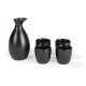 ERNESTO® Sake-Set, 5-teilig, Steingut (Schwarz) - B-Ware sehr gut