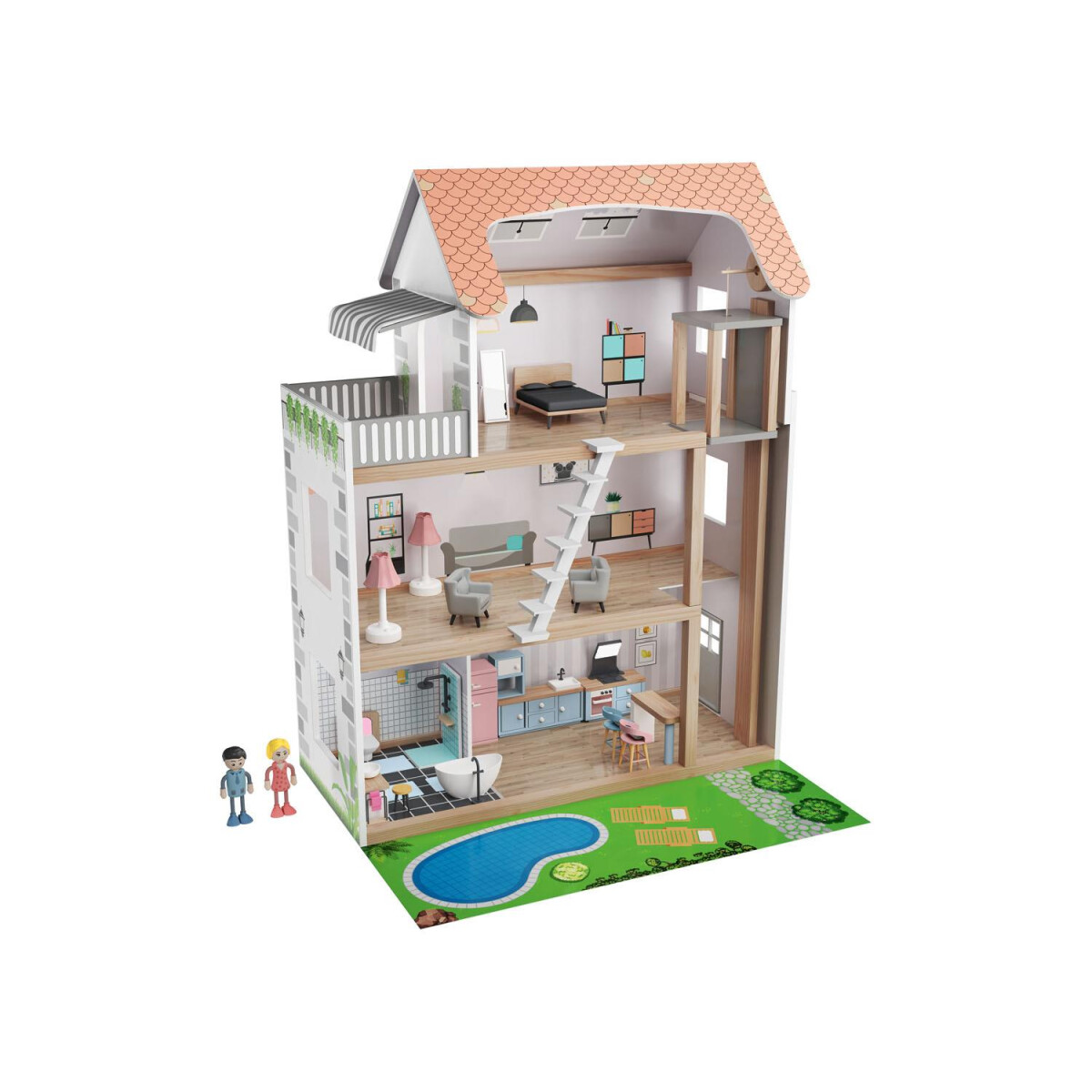 Playtive Puppenhaus aus Holz - B-Ware sehr gut, 46,99 €