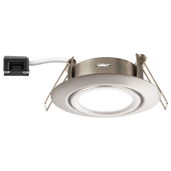LIVARNO home LED-Einbauleuchten, 3 Stück, mit warmweißem Licht (matt nickel) - B-Ware sehr gut