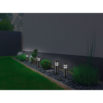 LIVARNO home LED Solar-Bodengartenleuchte, manuell ausschaltbar, 4er Set - B-Ware