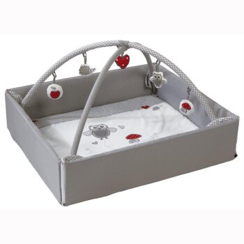 roba Adam & Eule Babynest, grau weiß mit...