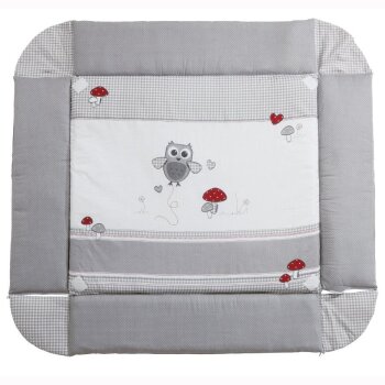 roba Adam & Eule Babynest, grau weiß mit Spielbogen, 125 x 115 cm - B-Ware sehr gut