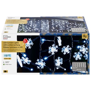 LIVARNO home LED-Lichtervorhang, 440 LEDs (Schneeflocke/kaltweiß) - B-Ware sehr gut