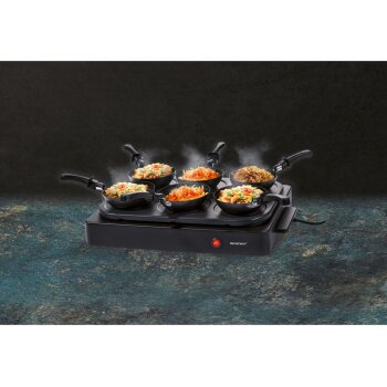 SILVERCREST® KITCHEN TOOLS Mini-Crepes- / Mini-Wok-Set SMWS 1000 A1, elektrisch, 2-in-1 - B-Ware sehr gut