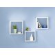 LIVARNO home Regalwürfel, mit Wandhalterung, 3er-Set (weiß) - B-Ware Transportschaden Kosmetisch