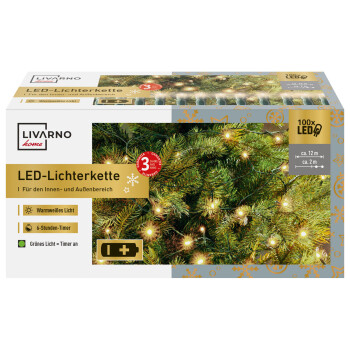 LIVARNO home LED-Lichterkette, 100 LEDs - B-Ware