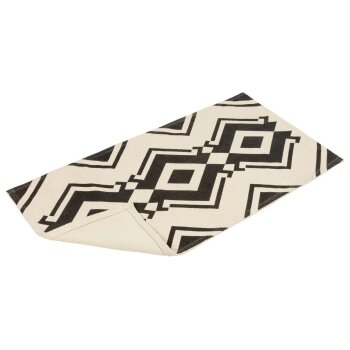 LIVARNO HOME Baumwollteppich, 67 x 120 cm (schwarz/creme) - B-Ware sehr gut