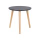 LIVARNO home Beistelltisch, aus Massivholz, Ø40cm (Anthrazit) - B-Ware Transportschaden Kosmetisch