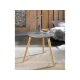 LIVARNO home Beistelltisch, aus Massivholz, Ø40cm (Anthrazit) - B-Ware Transportschaden Kosmetisch