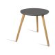 LIVARNO home Beistelltisch, aus Massivholz, Ø40cm (Anthrazit) - B-Ware Transportschaden Kosmetisch