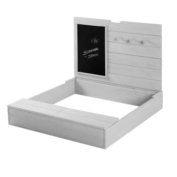 roba Sandkasten mit Deckel, aufklappbar mit Tafel & 3...