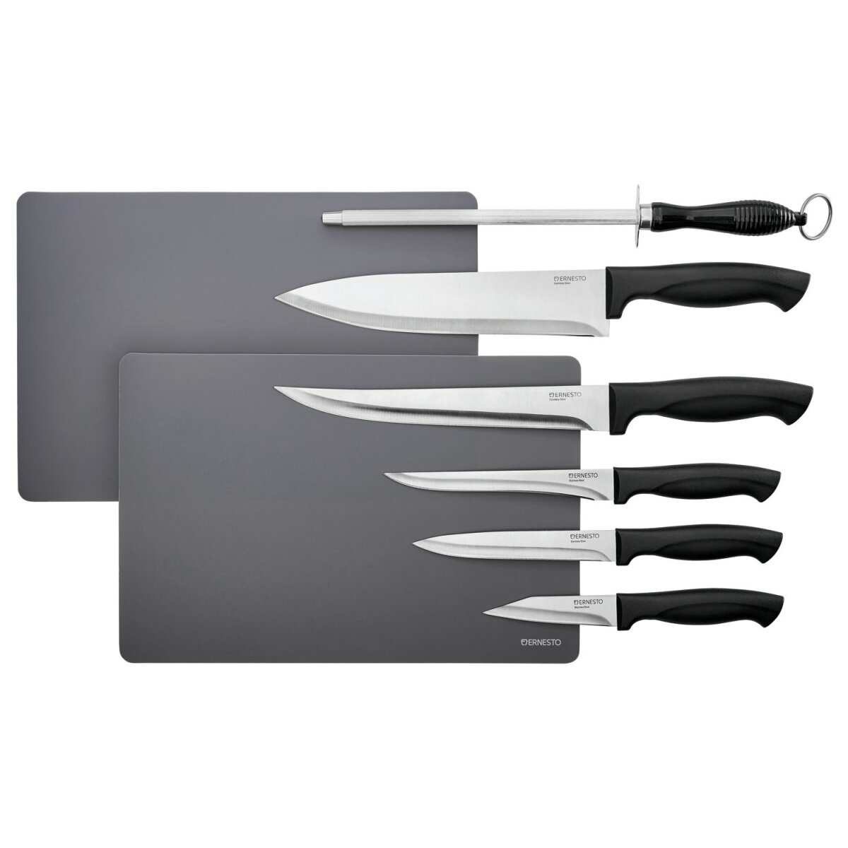 ERNESTO® Messerset, 8-teilig (Messerset mit Schleifstab) - B-Ware sehr gut,  7,99 €