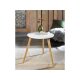 LIVARNO HOME Beistelltisch, aus Massivholz, Ø40cm (Weiß) - B-Ware Transportschaden Kosmetisch