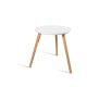 LIVARNO HOME Beistelltisch, aus Massivholz, Ø40cm (Weiß) - B-Ware Transportschaden Kosmetisch