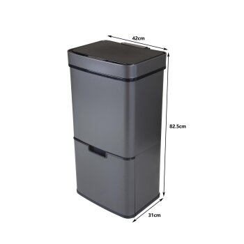 Ribelli Sensor Mülleimer 72 L, grau - B-Ware sehr gut