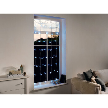 LIVARNO home LED-Lichtervorhang, 40 LEDs (Schneeflocke) - B-Ware sehr gut