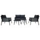 Quadrato Outdoor Loungeset »Textilen«, 5-teilig, aus witterungsbeständigen Material - B-Ware sehr gut