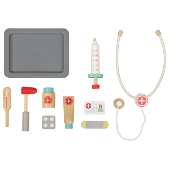 Playtive Holz Arztpraxis, mit Blutdruckmonitor und Waschbecken - B-Ware sehr gut