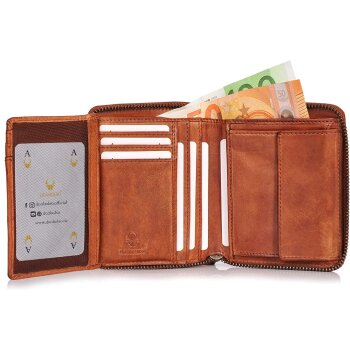 DONBOLSO® Montreal Mini-Wallet für Damen, cognac - B-Ware sehr gut