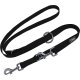 DDOXX Hundeleine Nylon, 3-fach verstellbar, 2m, M - 2,0 x 200 cm, schwarz - B-Ware sehr gut