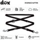 DDOXX Hundeleine Nylon, 3-fach verstellbar, 2m, M - 2,0 x 200 cm, schwarz - B-Ware sehr gut