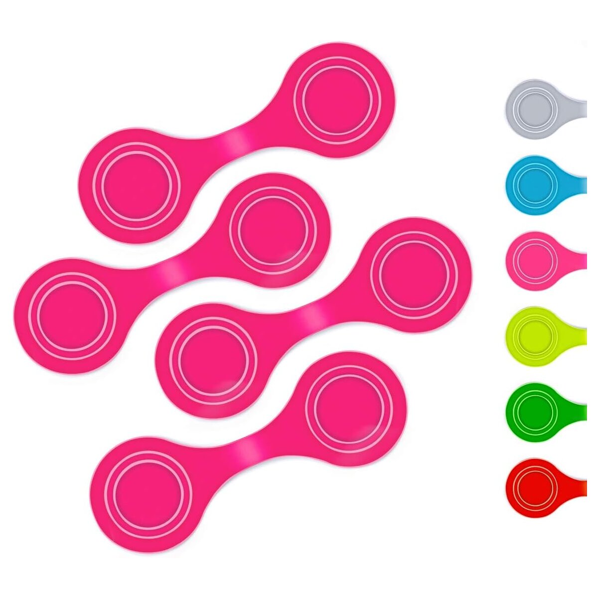 Thingles® 4 x Magnetische Reflektoren, Reflektoren Clip Anhänger für Kinder,  [Pink] - B-Ware sehr gu, 5,89 €