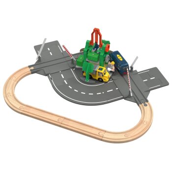 Holz Verladeschienen-Set / Polizeiwachen-Set - B-Ware