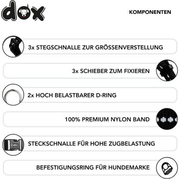 DDOXX Hundegeschirr Nylon, Step-In, Reflektierend,...