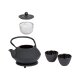 ERNESTO® Gusseisen-Tee-Set, 4-teilig, mit herausnehmbarem Teefilter - B-Ware Transportschaden Kosmetisch