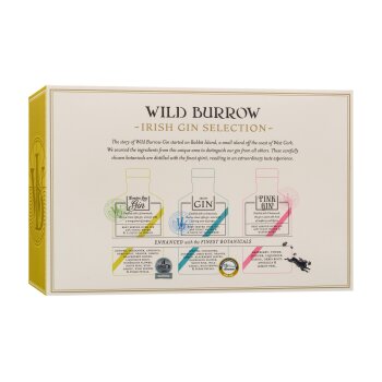 Wild Burrow Irish Gin Selection 3 x 200ml-Flaschen, 40% Vol