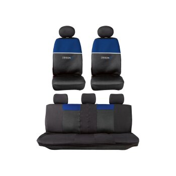 ULTIMATE SPEED® Autoschonbezug Carbonlook, 14-teilig, blau - B-Ware sehr gut
