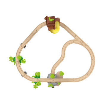 Playtive Eisenbahnset Dschungel / Passagierzug, aus Buchenholz - B-Ware