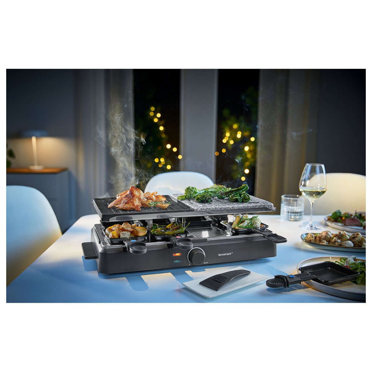 SILVERCREST® KITCHEN TOOLS Raclette Grill »SRGS 1400 D4/ SORGS 1400 D4«, mit  heißem Stein - B-Ware T, 21,99 €