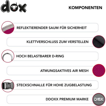 DDOXX Brustgeschirr Air Mesh, Step-In, reflektierend, S...