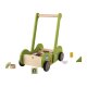 PLAYTIVE Holz Schiebewagen, mit 30 Holzbausteinen - B-Ware