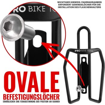 PRO BIKE TOOL Fahrrad-Flaschenhalter - Getränkehalter, schwarz - B-Ware neuwertig