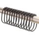 2 Lb. Depot 12er Set Duschvorhangringe, aus Edelstahl, schwarz - B-Ware sehr gut