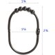 2 Lb. Depot 12er Set Duschvorhangringe, aus Edelstahl, schwarz - B-Ware sehr gut