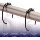 2 Lb. Depot 12er Set Duschvorhangringe, aus Edelstahl, schwarz - B-Ware sehr gut