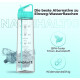 HYDRATE Tracker 900ml Wasserflasche mit Strohhalm, Minzgrün - B-Ware neuwertig