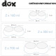 DDOXX Doppel-Fressnapf, rutschfest, 2 x 350 ml, blau - B-Ware neuwertig