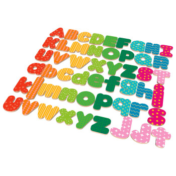 Playtive Holzmagnete Buchstaben / Zahlen / Formen, aus Echtholz - B-Ware
