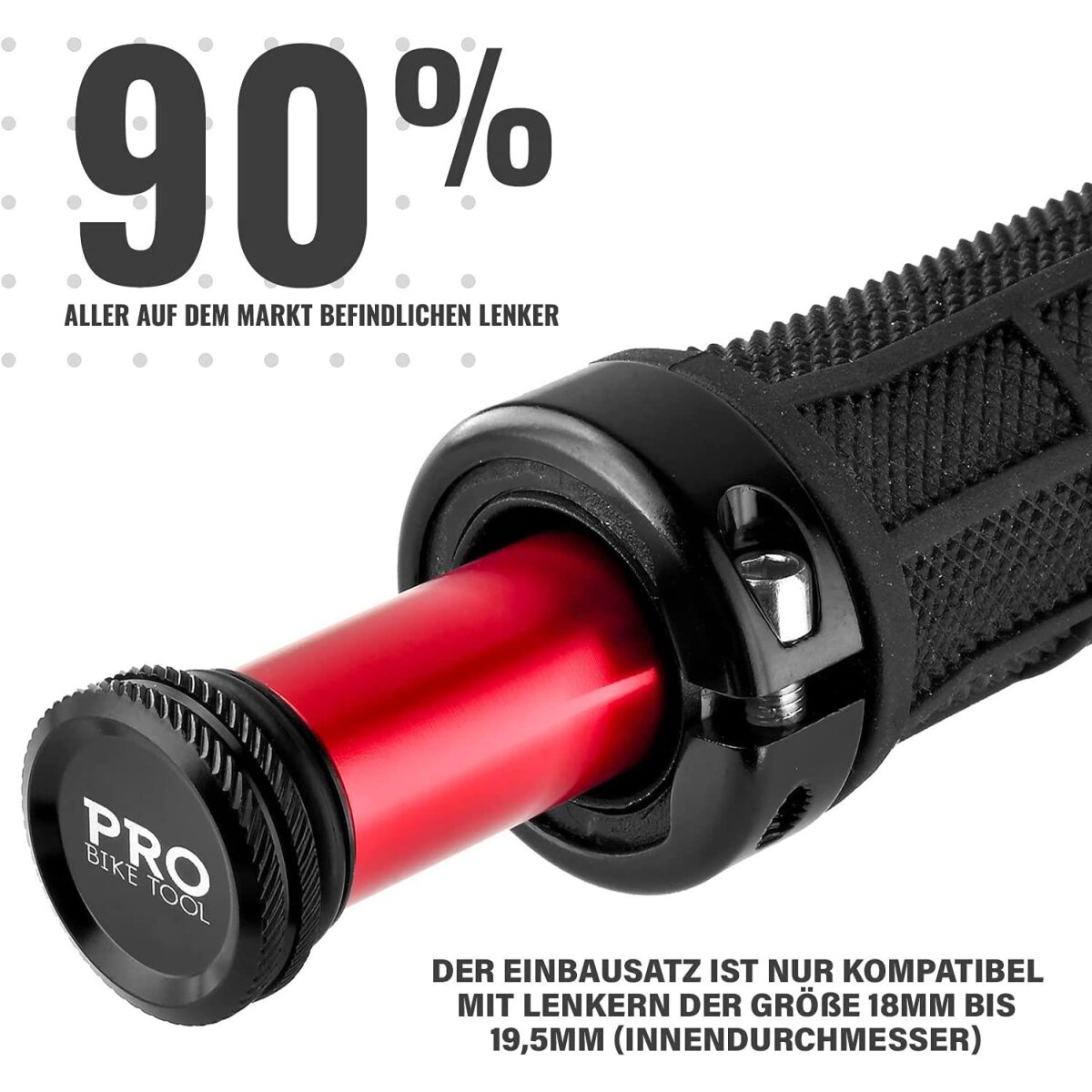 PRO BIKE TOOL Tubeless Fahrradreifen-Reparaturset - Lenkereinsatz - für  MTB- und Rennradreifen, rot , 4,99 €