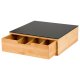 ERNESTO® Bambus Schubladen-Box, mit Glas-Oberseite - B-Ware sehr gut