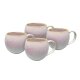 vanWell Kaffeebecher 4erSet bauchig ca. 50cl Steingut (pink) - B-Ware neuwertig