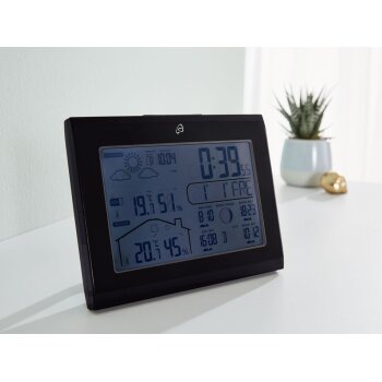 AURIOL® Design-Funkwetterstation, mit Außensensor (Schwarz) - B-Ware neuwertig