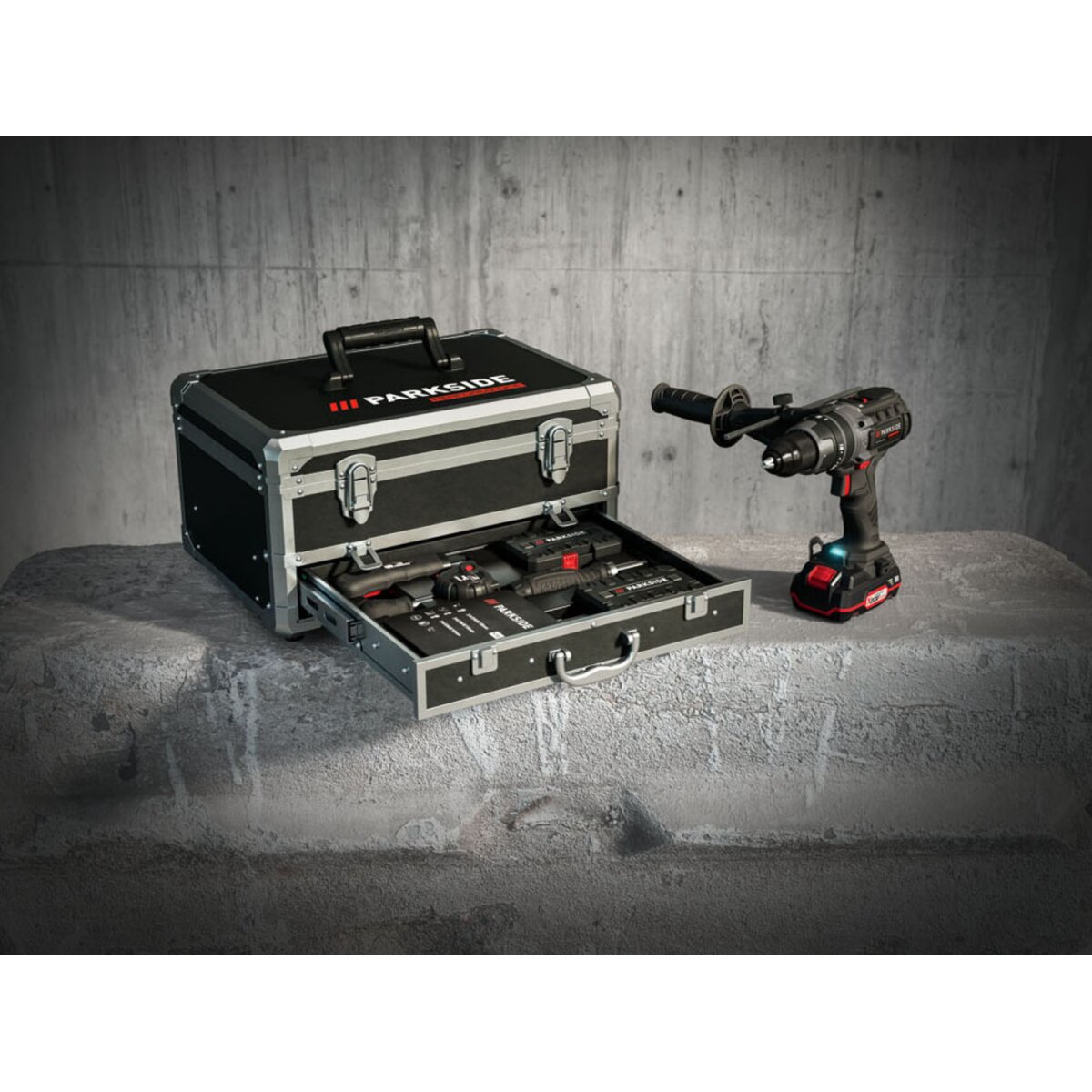 PARKSIDE PERFORMANCE 20 V Akku-Schlagbohrschrauber Starter-Set »PSBSAP 20-Li  B3«, mit Akkus und Lade, 152,99 €