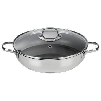 ERNESTO® Edelstahl-Servierpfanne, Ø 28 cm,...